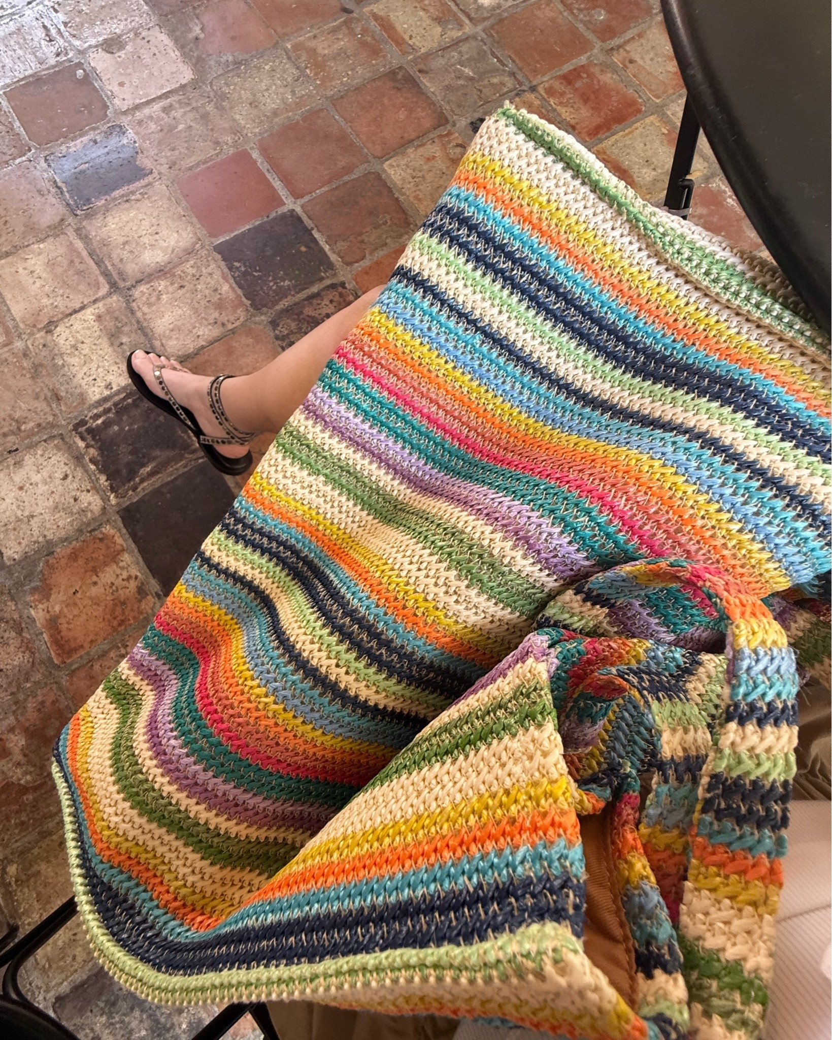 Multicolored, striped raffia tote bag that I bought from the Gap last year? (Year before?) Not sure… anyway found it in my daughters closet and its a great beach or everyday bag for summer.

#LTKSeasonal #LTKSaleAlert #LTKTravel