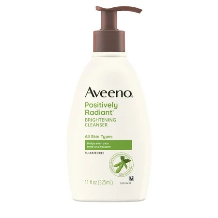 Aveeno Positively Radiant Brightening Facial Cleanser Face Wash 11 oz | Walmart (US)