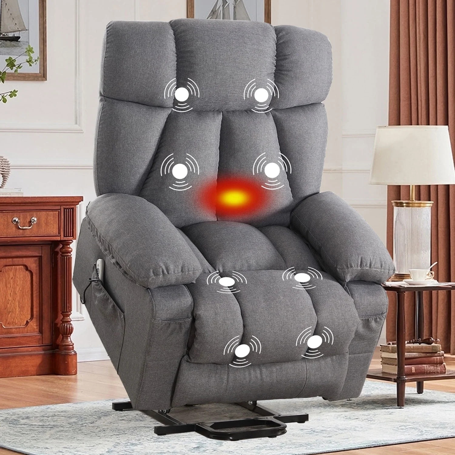JONPONY Power Lift Recliner Chair Recliners for Elderly with Heat and Massage Recliner Chair for ... | Walmart (US)
