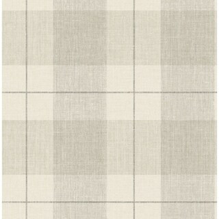Newcastle Plaid Wallpaper, In Taupe, Gray, & Off-White - Bed Bath & Beyond - 26396571 | Bed Bath & Beyond