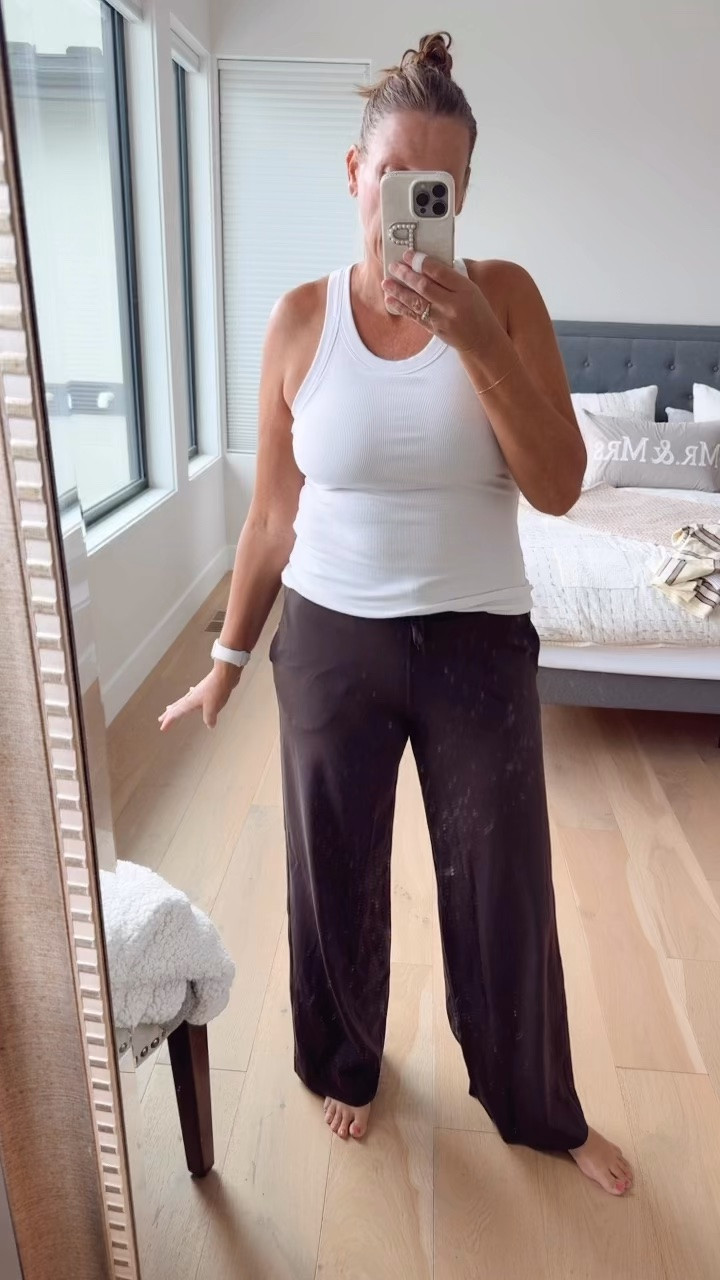 Lululemon groove wide leg pant.

They are the same fabric as the align and are so soft and comfortable 

Lululemon outfit, groove wide leg pant, brown pants, activewear, fall outfit idea

#LTKfall #LTKstyletip #LTKshoes