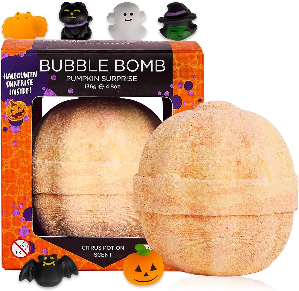 Halloween Bath Bomb for Kids with Surprise Halloween Toys Inside (Gift Set) - Large Pumpkin Spook... | Amazon (US)