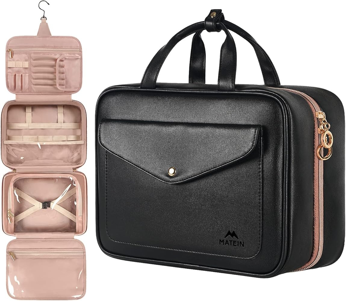 Toiletry Bag for Women, Hanging Travel Makeup Bag, Large Waterproof Cosmetic Toiletries Bags Travel  | Amazon (US)