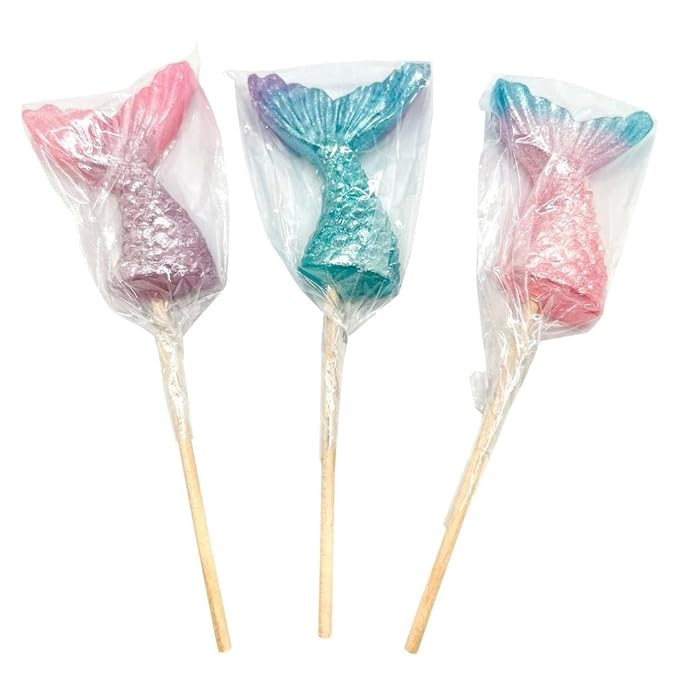 Mermaid Candy Lollipops - 12 Suckers Individually Wrapped - Great for Mermaid Party Favors - Good... | Amazon (US)