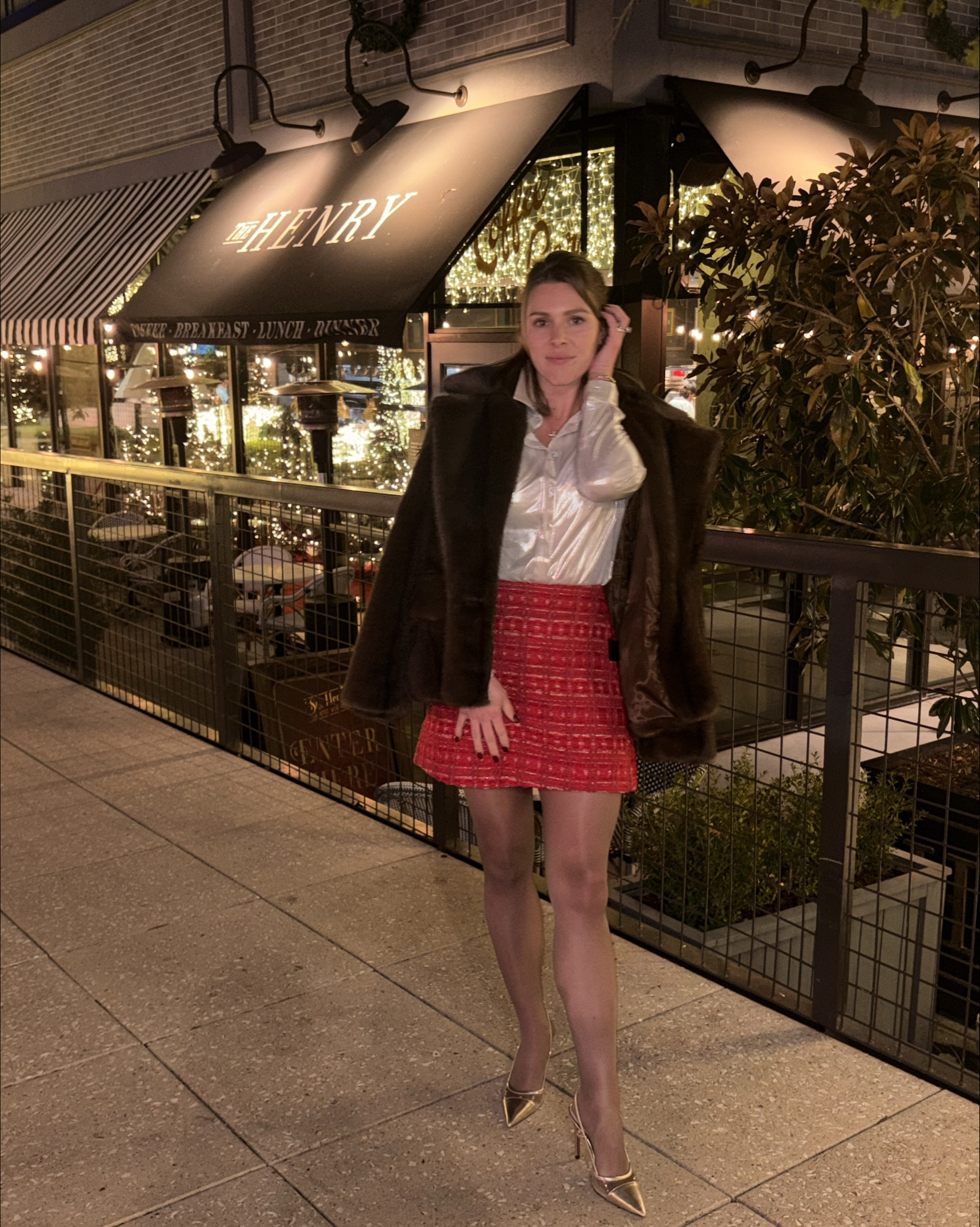 The cutest holiday skirt at 50% off! I wore this to a holiday pop-up bar the other night & it was so cute😍 
Jacket is from Zara.
Shirt is from Evereve last year, but I will link some similar shirts. 

#LTKSaleAlert #LTKSeasonal #LTKHoliday