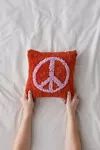 Peace Tufted Mini Throw Pillow | Urban Outfitters (US and RoW)