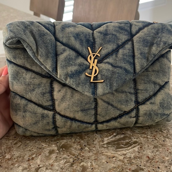 YSL Puffer Toy Bag in Denim | Poshmark