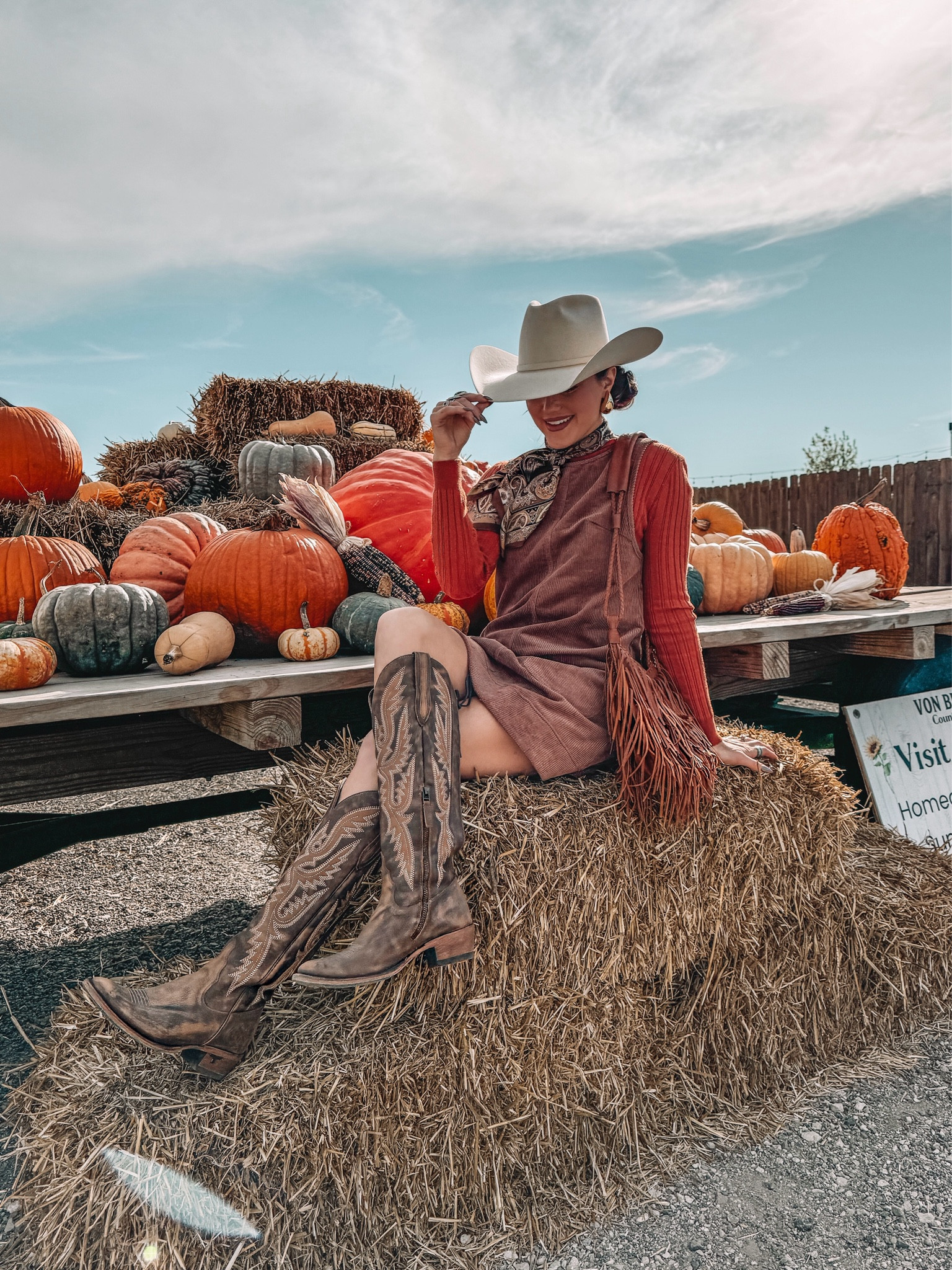 Fall outfit for pumpkin patch! 

BOOTS: FALLINGFORLANE for $75 off all corset back purchases between the dates of 9/24-10/4

BOOTS: “TXCARA” for discount anytime! 

HAT: “CARAK15” for discount anytime! 

#westernfashion #fallfashion #falloutfit #pumpkinpatchoutfit #amazonfind #amazonfashion

#LTKSeasonal #LTKHalloween #LTKStyleTip