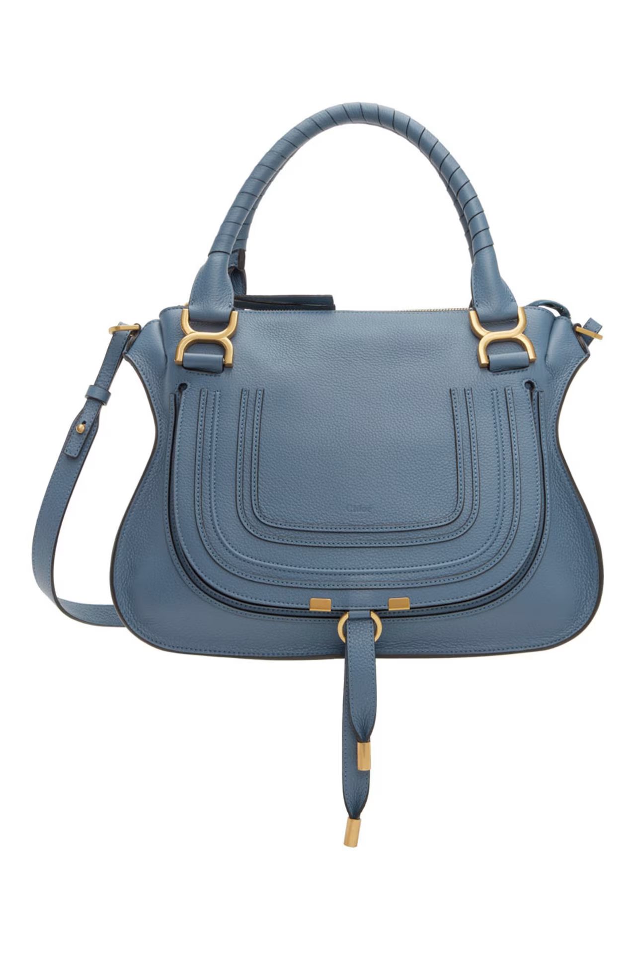 Chloé - Blue Medium Marcie Shoulder Bag | SSENSE