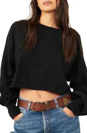 Denver Crop Long Sleeve Cotton Top | Nordstrom