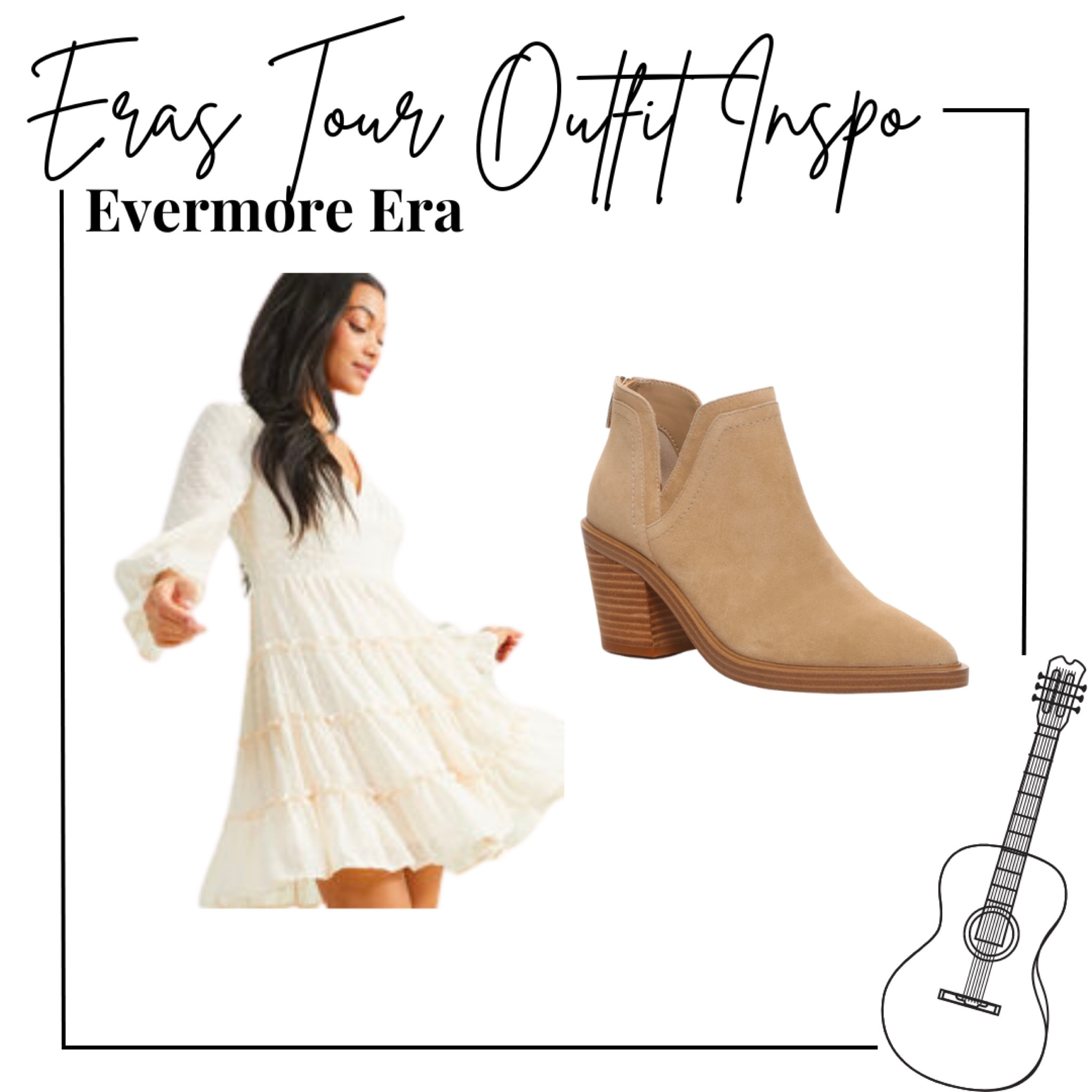 Taylor swift eras tour Outfit inspo - evermore era - white boho loose dress, suede Vince camuto ankle booties 
.
Concert Outfit, ootd, Nordstrom finds, white dress, summer/spring outfit 

#LTKFind #LTKunder50 #LTKstyletip