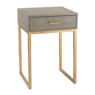 Sterling Shagreen Grey Side Table | Bed Bath & Beyond