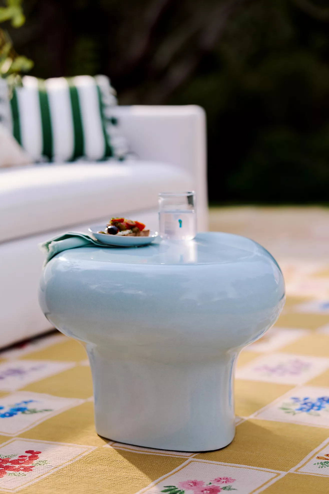 Naomi Asymmetrical Indoor/Outdoor Side Table | Anthropologie (US)