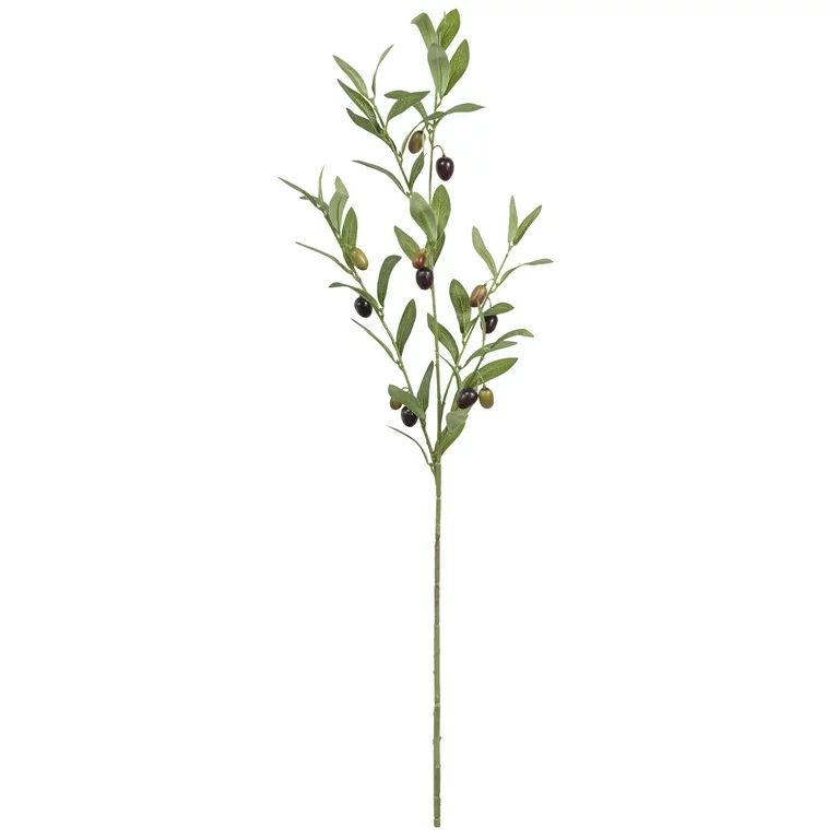 37-inch Artificial Silk Green Olive Long Stem, for Indoor Use, by Mainstays - Walmart.com | Walmart (US)