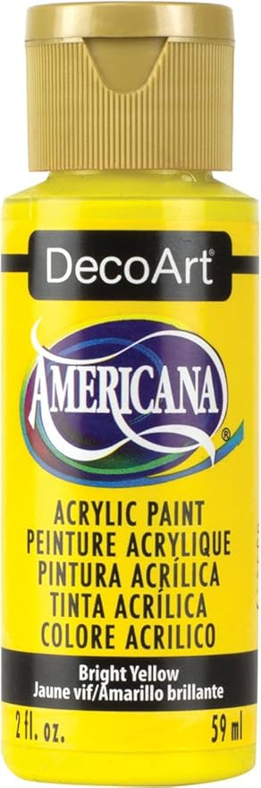DecoArt Bright Yellow, Americana Acrylic Paint, 2 Ounces, 2oz, 2 Fl Oz | Amazon (US)