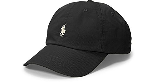 Ralph Lauren Mens Polo Sports Pony Logo Hat Cap (One Size, Black (White Pony)) | Amazon (US)
