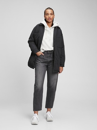 Oversized Recycled Puffer Shirt Jacket | Gap (US)