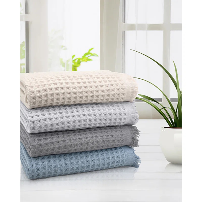 Dakota Fields Lycia Turkish Cotton Waffle Bath Towel & Reviews | Wayfair | Wayfair North America
