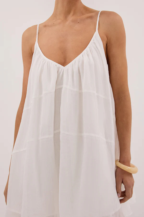 KAHN WHITE RAMIE MINI DRESS | DISSH