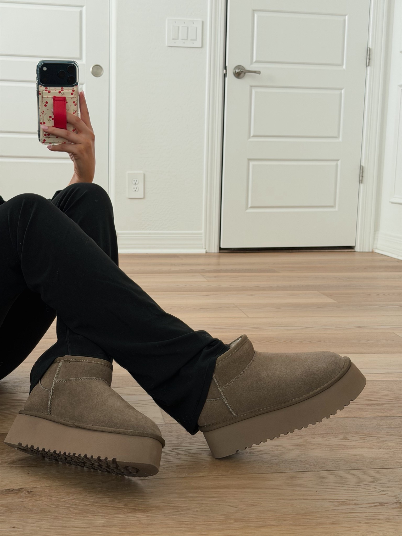 Love this platform boots!! I sized up a 1/2 size! 