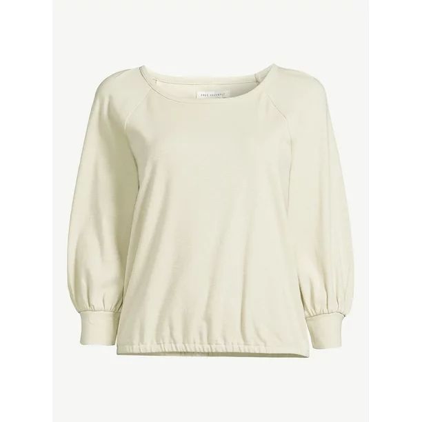 Free Assembly Women's Bubble Top with Pleated Shoulders | Walmart (US)
