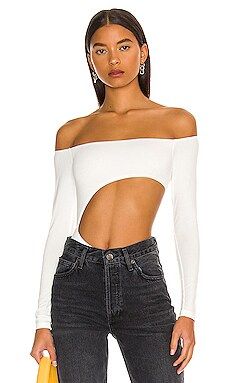 superdown Kassie Cut Out Bodysuit in White from Revolve.com | Revolve Clothing (Global)