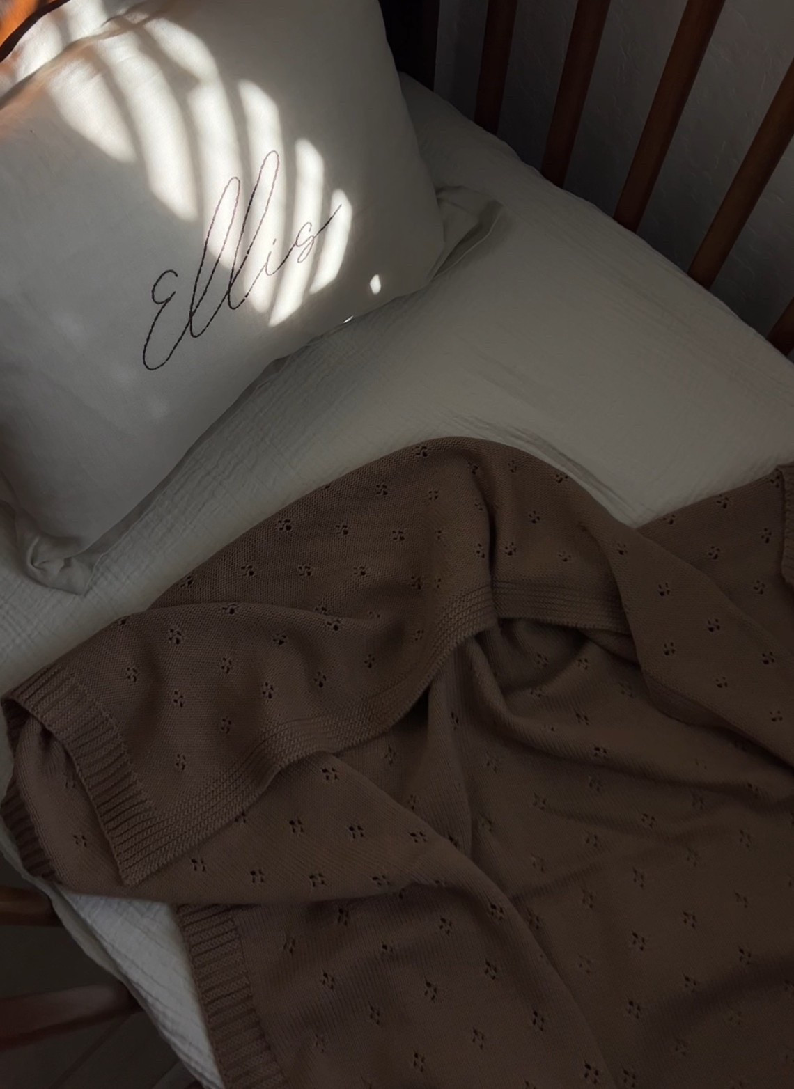 Cotton pointelle blanket 