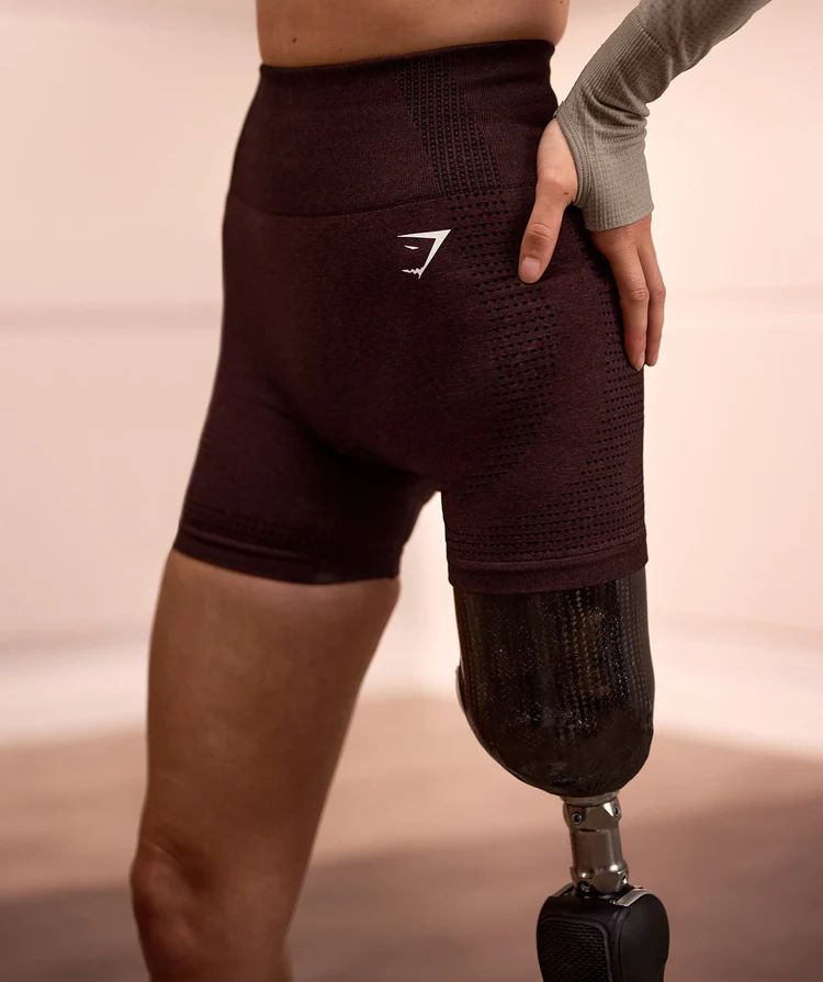 Gymshark Vital Seamless 2.0 Shorts - Cherry Brown Marl | Gymshark (Global)
