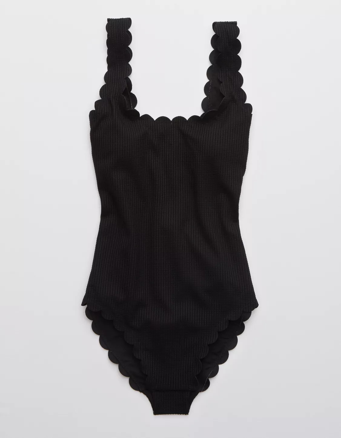 Aerie Waffle Scalloped One Piece Swimsuit | Aerie