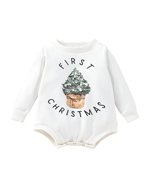 Newborn Baby Girl Boy Sweatshirt Romper Long Sleeve 0 3 6 12 18 Months Fall Winter Clothes | Amazon (US)