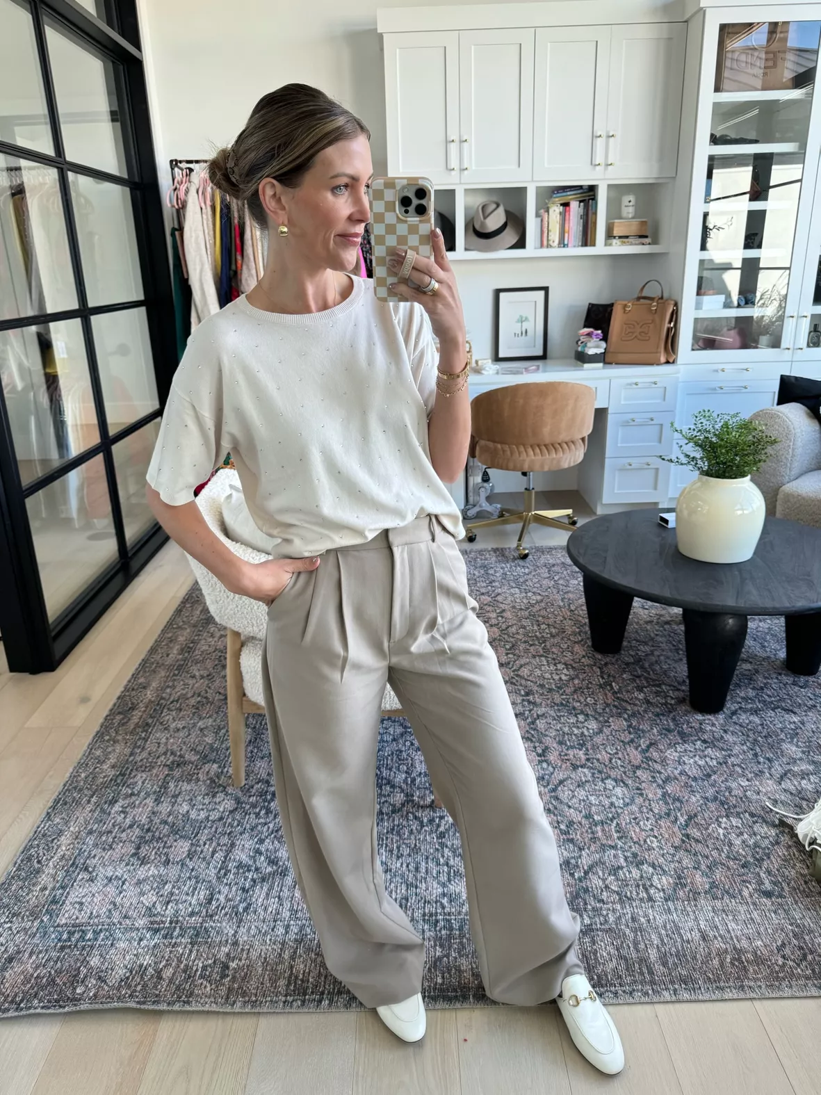 Styling my favorite pants- the Sloane Tailored Pants from