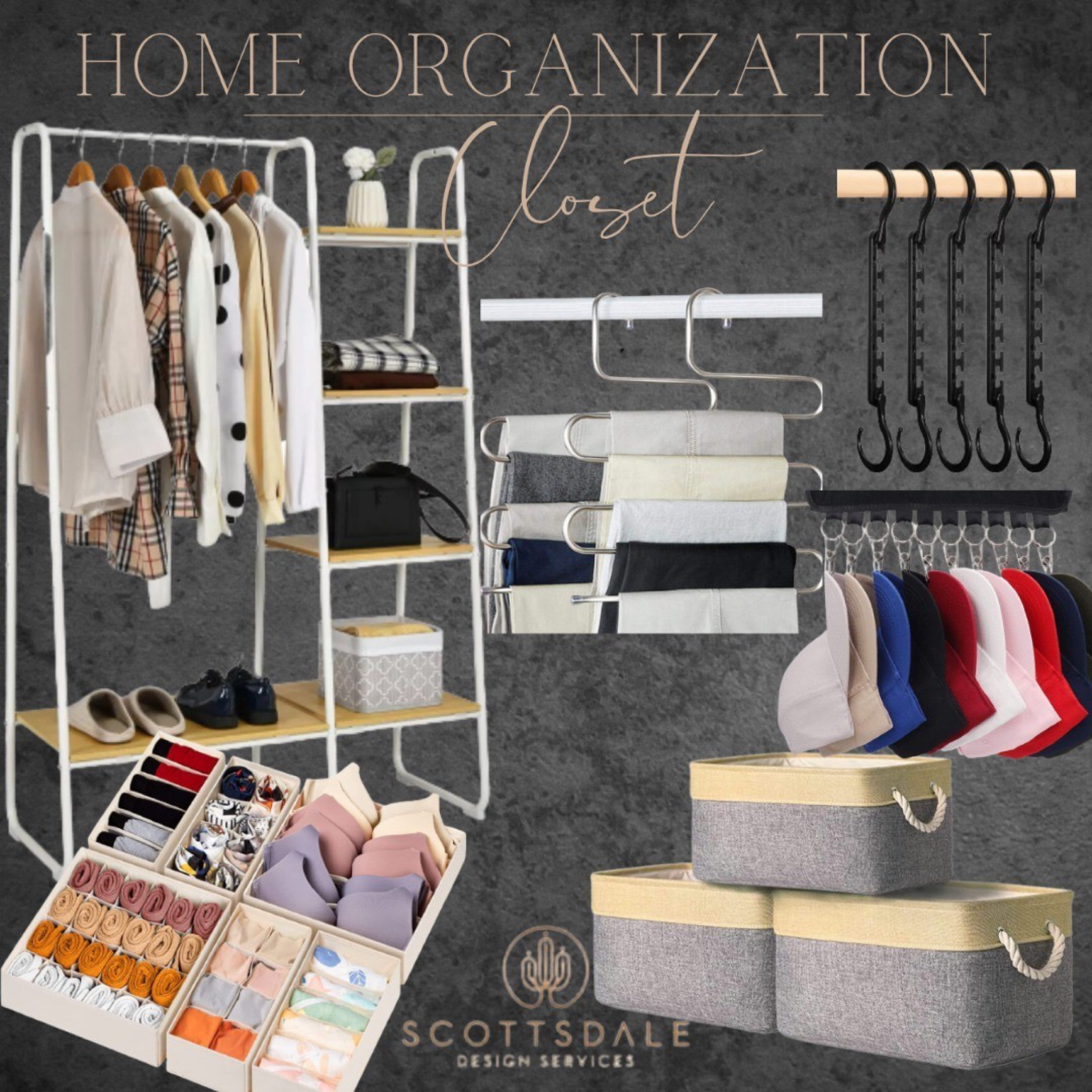 Closet organization finds🤍

Storage baskets, garment rack, closet storage, drawer storage, pant hangers, hat hangers, home refresh

#LTKhome #LTKkids #LTKfamily