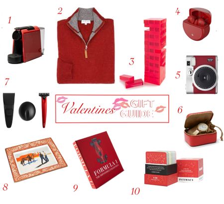 Valentines Day Gift Ideas! Here are some gift ideas for the man in your life this Valentine’s Day. I found a variety of small gifts and big gifts at every price point sure to please your valentine! 

1. Nespresso Essenza Mini Coffee and Espresso Machine
2. Men's Quarter Zip Wool & Cashmere Sweater
3. Aurosi Acrylic Tumble Tower Set
4. MyKronoz ZeBuds Pro - TWS Earbuds with Wireless Charging Case
5. Fujifilm Instax Mini 90 Neo Classic Camera, Instant Film
6. LeatherologyTravel Watch Box
7. Bolin Webb Men's R1 Monza Razor Triple Set
8. Vintage Ashtray
9. ASSOULINE Formula 1: The Impossible Collection
10. Best Self Intimacy Game For Couples 















#valentinesday #valentinesdaygifts #valentinesdaygiftideas #vday
 #vdaygifts  #vdaygiftideas  #vday #gifts #giftideas
#valentinesdayhim #valentinesdayideas #giftsfor #giftsforhim #giftsforhubby #husbandgifts #boyfriendgifts #giftsforboyfriend #guygifts #guygiftideas #gifts #giftideas #nespresso #coffeegifts #mensclothing #menssweater #quarterzip #woolsweater #games #datenight #datenightgames #earbuds #fujifilm #camera #photographygifts #leatherology #watchbox #menswatch #travelgifs #shavingset #mensgrooming #assouline #formula1 #coffeetablebook 




#LTKfindsunder50 #LTKSeasonal #LTKGiftGuide
