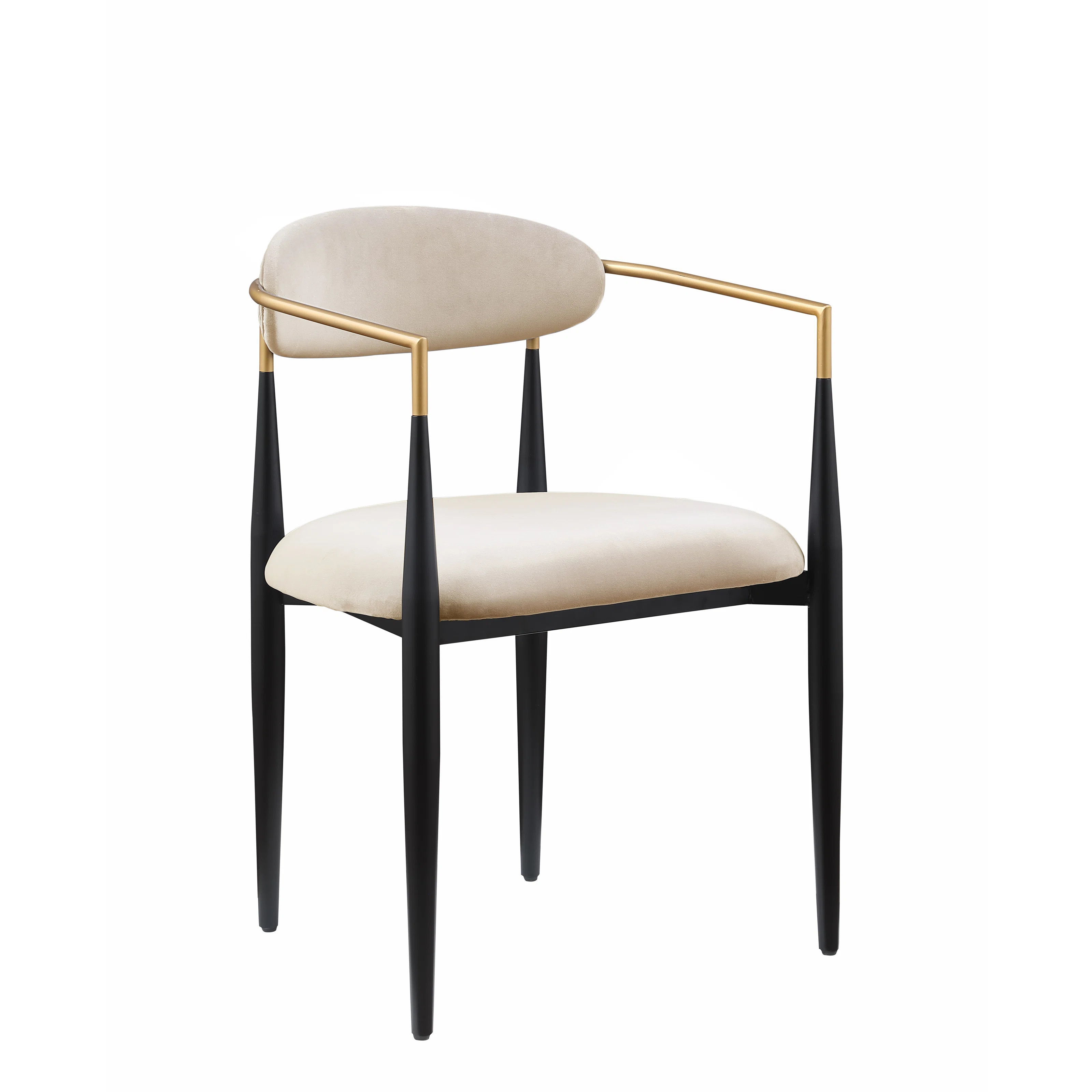 Wade Logan® Arsema Velvet Upholstered Back Arm Chair Dining Chair & Reviews | Wayfair | Wayfair North America