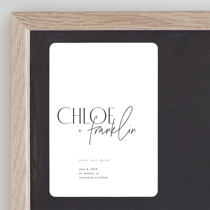 "Layered" - Customizable Save The Date Magnets in Blue by Kelly Schmidt. | Minted