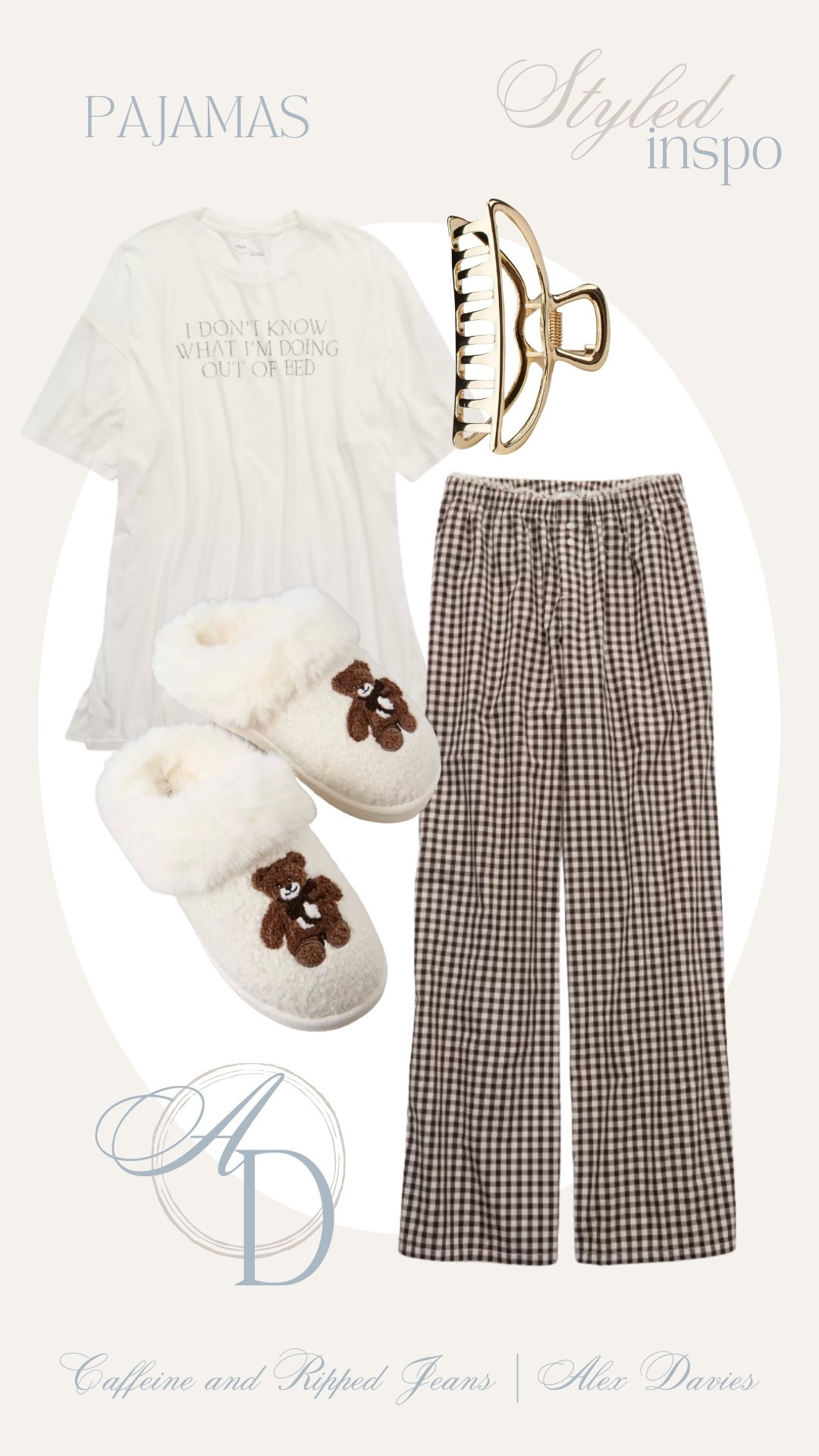 // gingham pajamas // sleep shirt // aerie sleep shirt // aerie slippers // brown gingham // gingham // gold claw clip // 

#LTKFallSale #LTKSeasonal #LTKSaleAlert