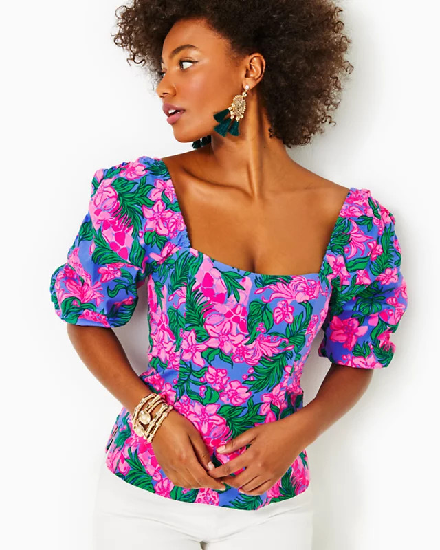 Bitsy Stretch Cotton Top | Lilly Pulitzer | Lilly Pulitzer