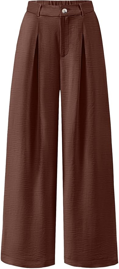 ANRABESS Women Wide Leg Dress Pants Lightweight High Waisted Business Casual Trousers Dressy Offi... | Amazon (US)
