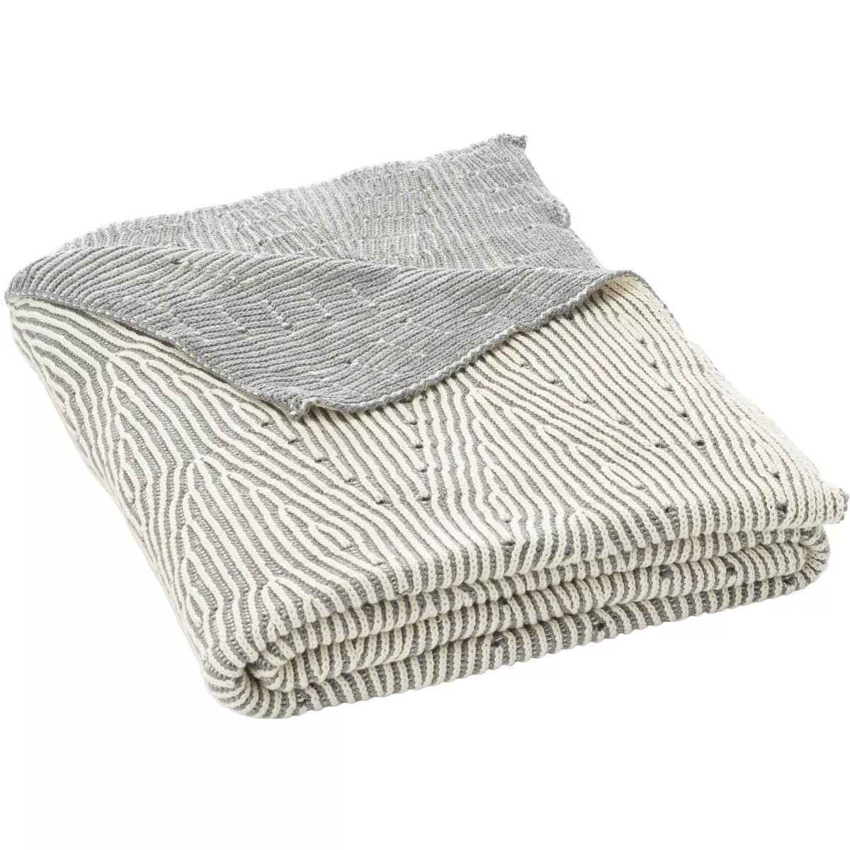 Kappa Throw Blanket - Grey/White - 50" X 60" - Safavieh | Target