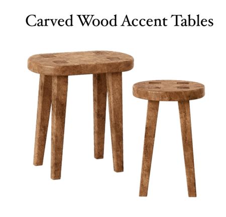 My carved wood accent tables are back in stock in both sizes!!!

#LTKstyletip #LTKhome #LTKSeasonal