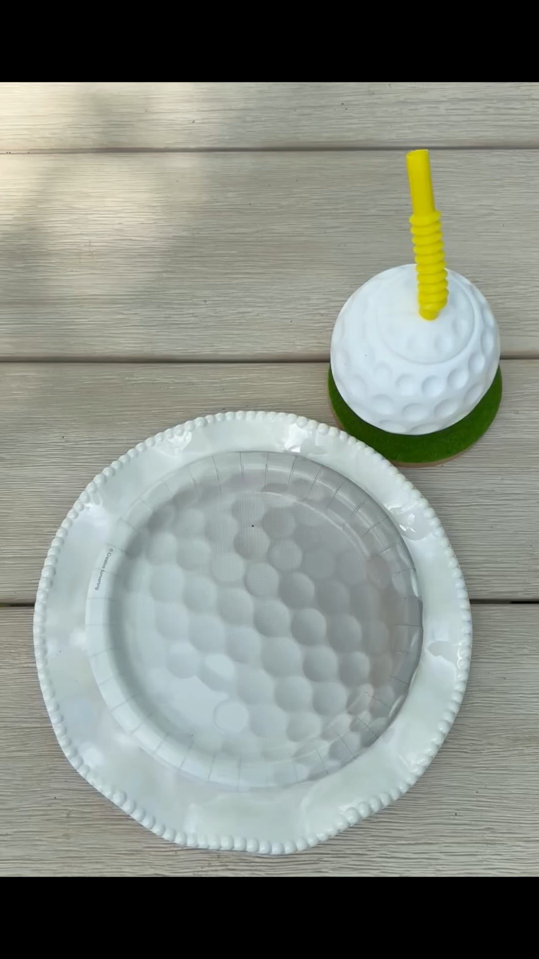 Masters golf tournament. Kids golf table setting. Golf plates. Golf ball sippy cup. Golf coaster.  ⛳️ 

#LTKHome #LTKParties #LTKWatchNow