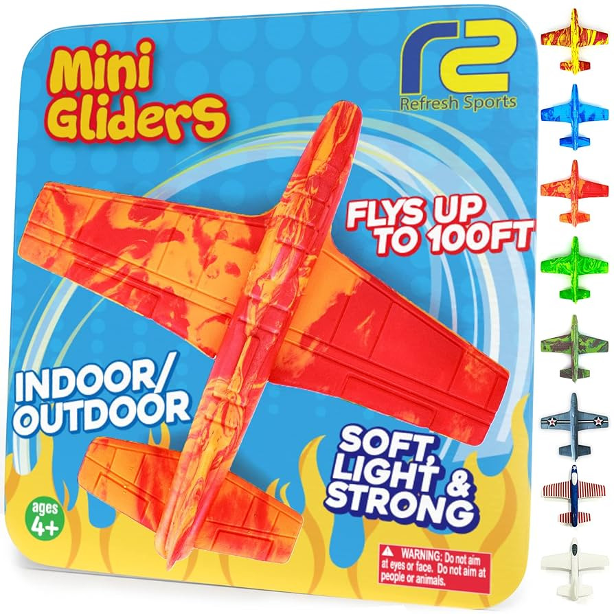 Airplane Toy Foam Glider Plane for Kids - Best Outdoor Toys for Boys & Girls - Kids Stocking Stuf... | Amazon (US)