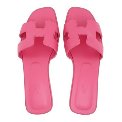 Hermes Oran Sandals Ladies Pink size 37 1/2 made in Italy 24.5cm Box  | eBay | eBay US