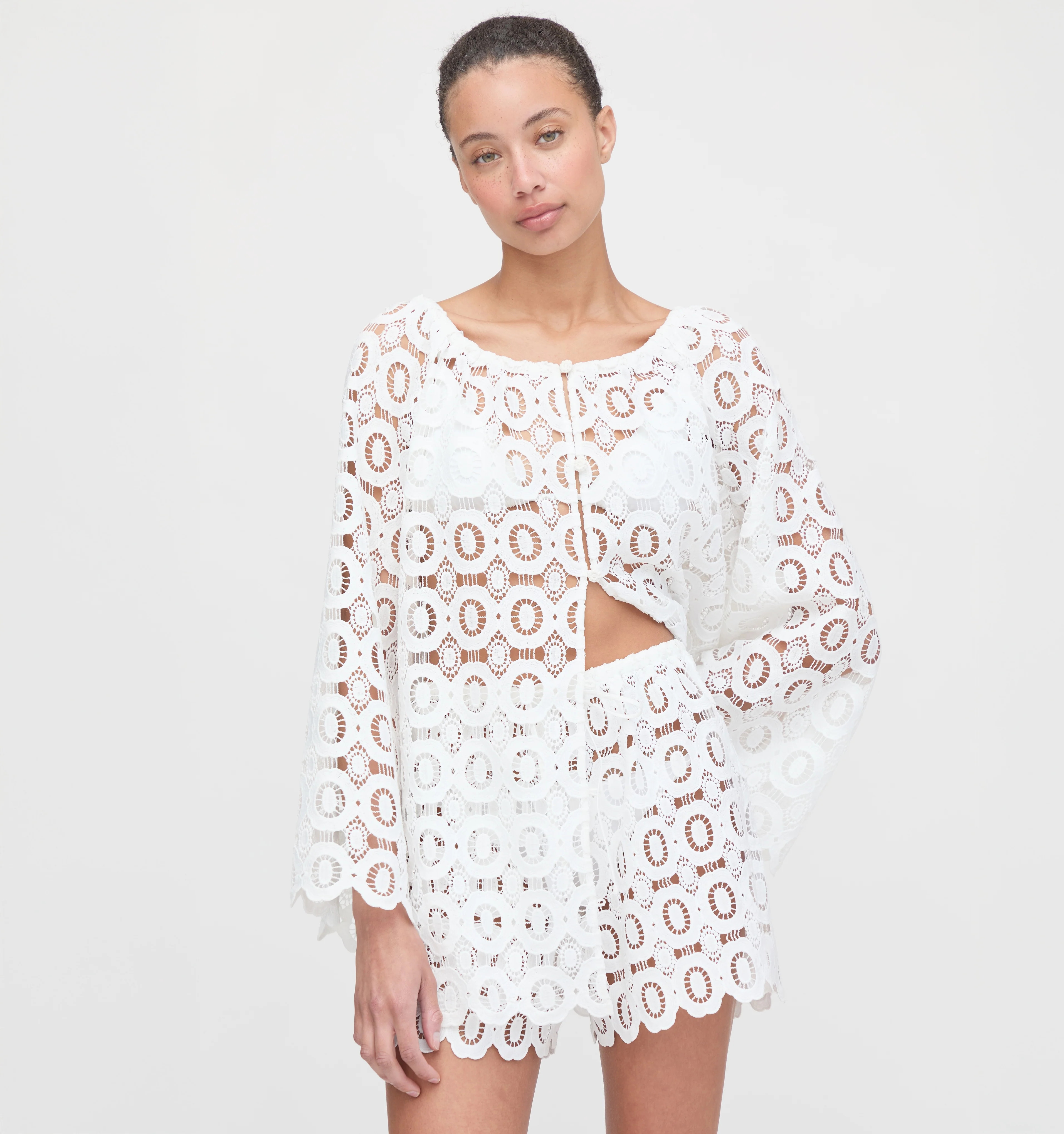 The Kaya Short - White Lace | Hill House Home US