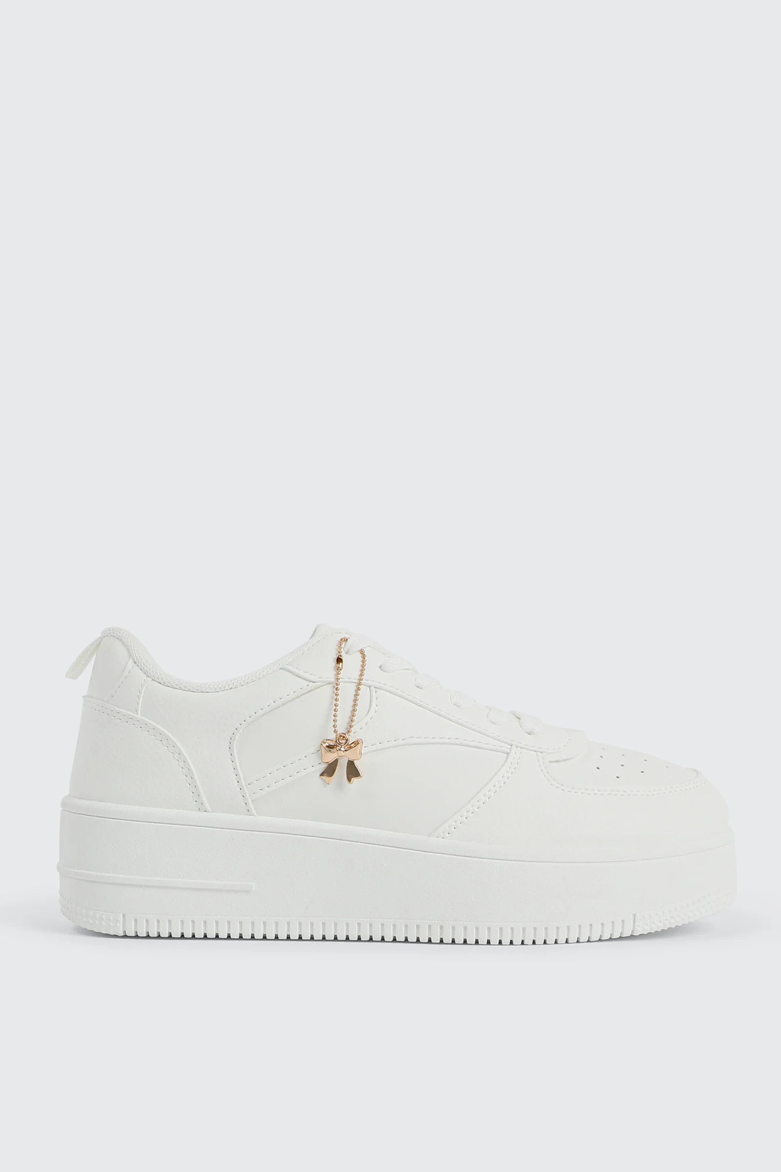 Thick Sole Court Sneakers with Charm | Ardene