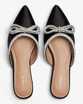 Rhinestone Embellished Bow Flats | Express