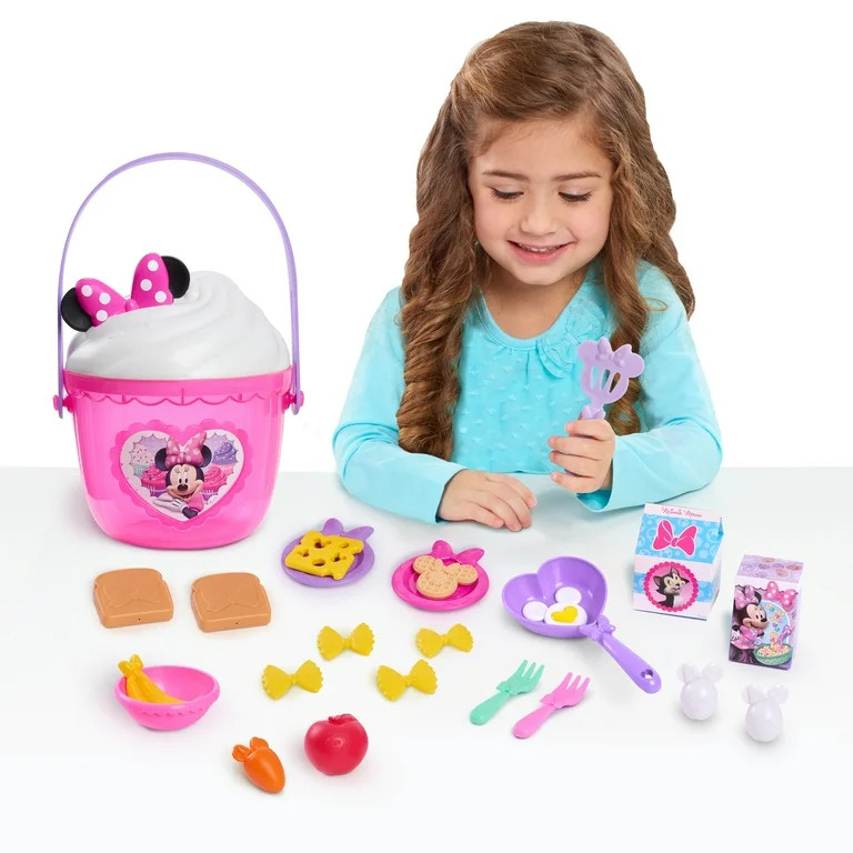 Disney Junior Minnie Mouse Fab Food Bucket, 25-pieces, Pretend Kitchen Playset, Kids Toys for Age... | Walmart (US)