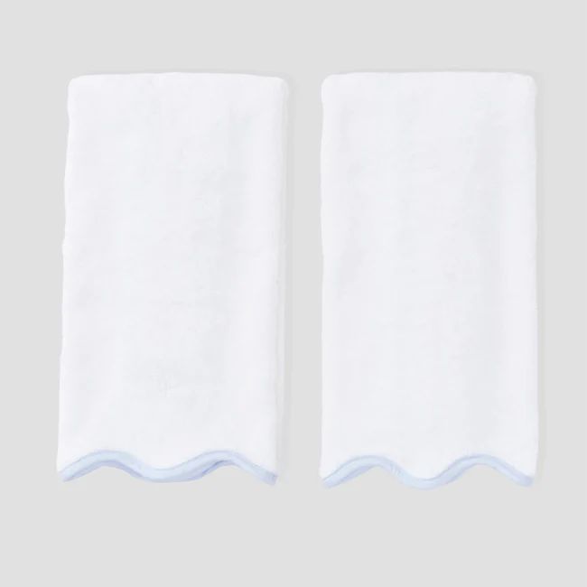 Home
      
    
        Bath
        
      
      Scallop Bath Hand Towels (pair) | Weezie Towels