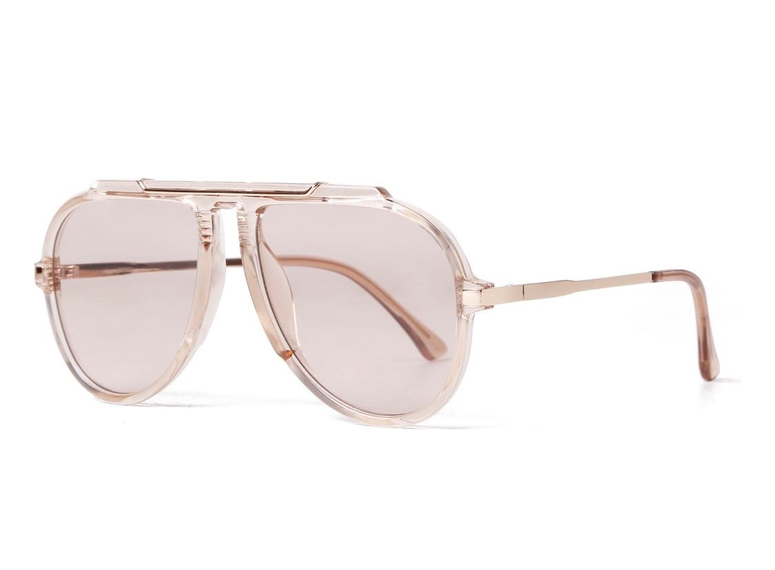 Clear blush aviator frames are the romantic twist on classic aviators. The soft color and translucent frame look designer-level delicate while still being everyday wearable.

Style tip: They’re perfect with loungewear sets, slip dresses, and monochrome neutrals for a dreamy, feminine vibe.



#LTKgrwm #LTKSaleAlert #LTKmomlife