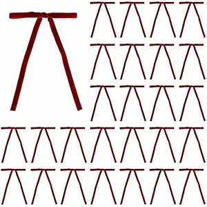 30 Pcs Burgundy Velvet Christmas Bows 5 x 7 Inch Rustic Vintage Wedding Velvet Ribbon Gift Bows f... | Amazon (US)